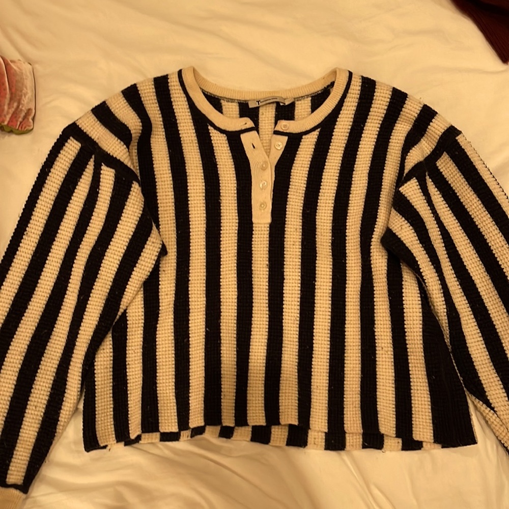 Alexander Wang black and white striped sweater